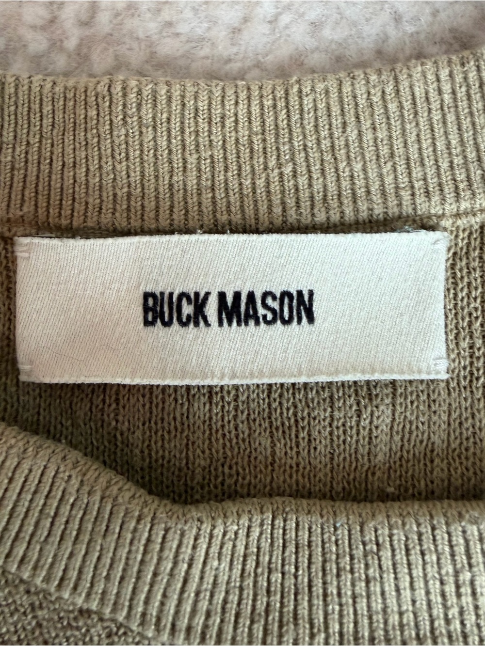 Buck Mason Hemp-Cotton Knit Pocket Tee — Size Small - Picture 3 of 5